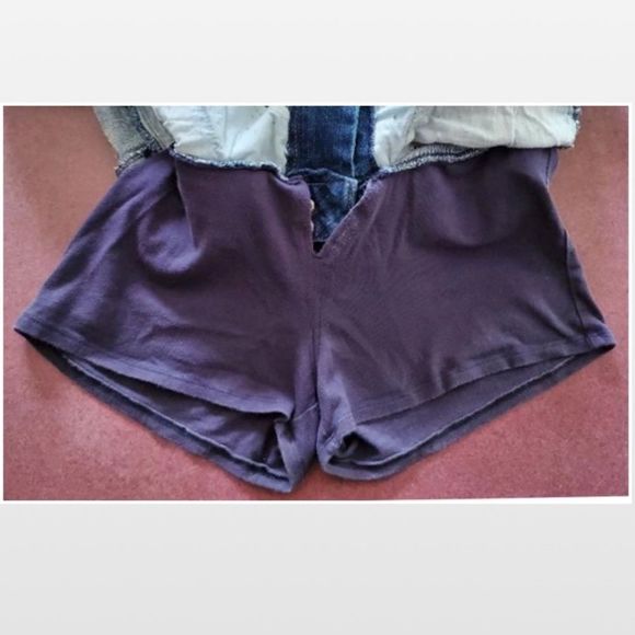 Justice Skorts Kid Girls Size 14 Blue Denim Distressed Camo Peace Ruffles Pocket - Picture 10 of 14